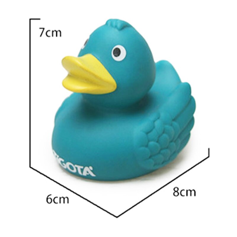 ESALINK 9Cm Ente Baby Spielzeug Kognitiven Puzzle Schwimm Spielzeug Sound Gummi Ente Crown Gelb Ente Bad Spielzeug Für Mädchen: YN133-1pcs