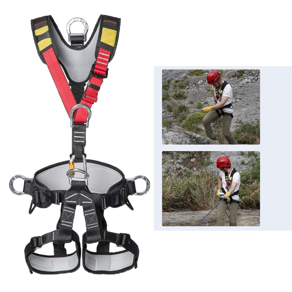1000kg Full Body Safety Climbing Harness Safe Seat Belt for Outdoor Tree Climbing Harness Tree Working Suit for Women Men