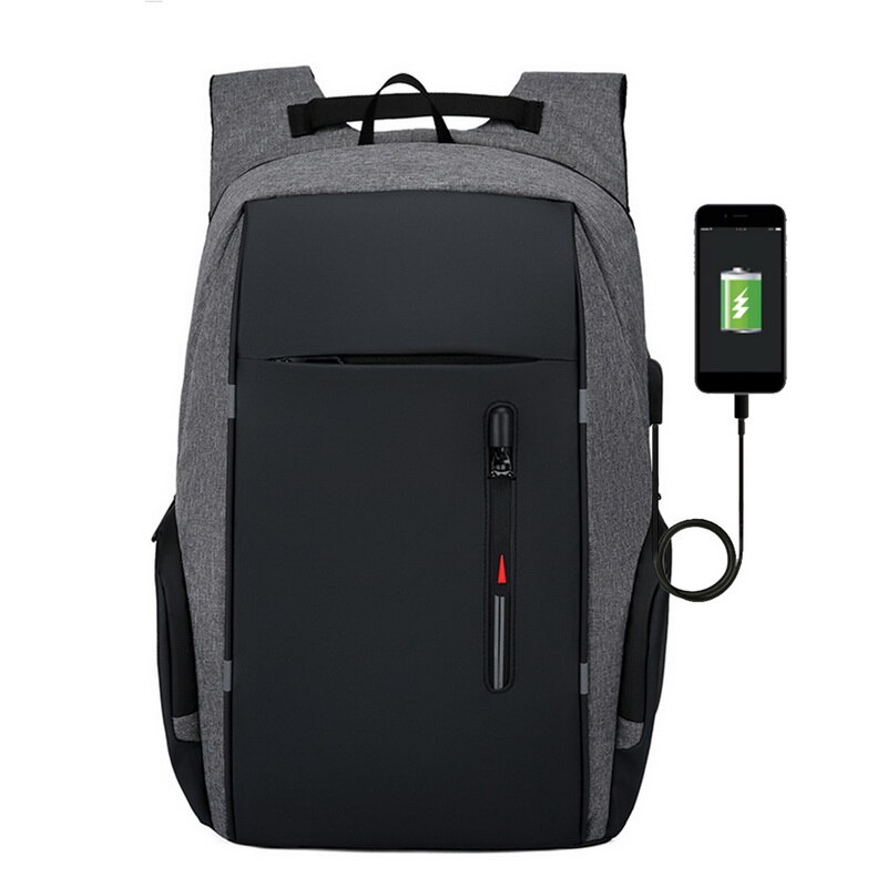 15.6 pouces sacs à dos d'ordinateur portable hommes multifonction étanche voyage sac à dos Anti-voleur USB mâle Mochila sac d'école: gray