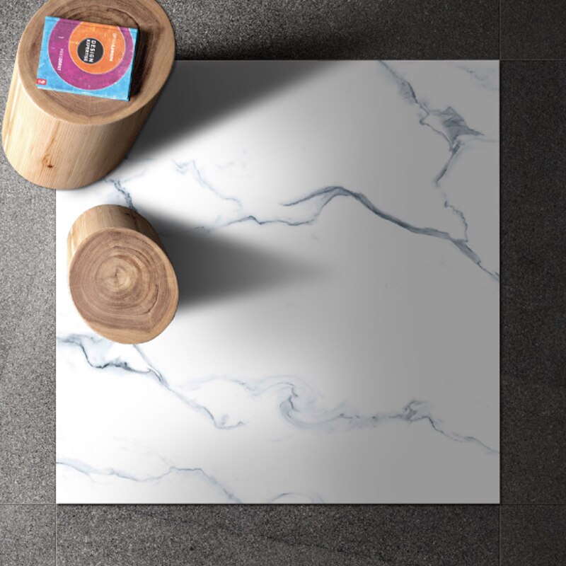 Vandtætte gulvklistermærker selvklæbende marmor tapeter badeværelse wallsticker hus renovering decals gør-det-selv væg gulv indretning: 002 / 1 stk