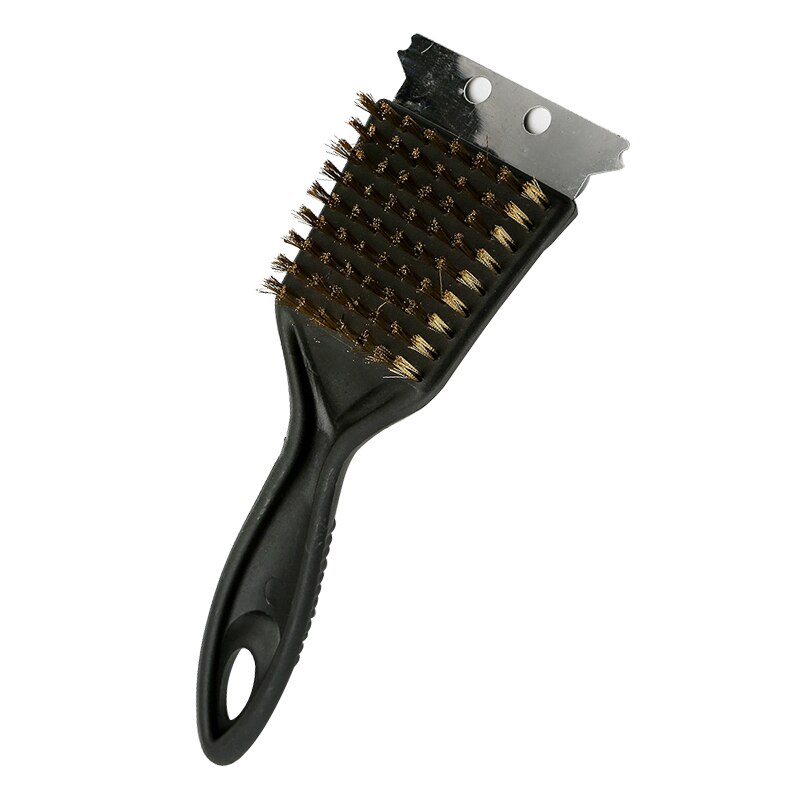 1pc grillborstels staalborstel antislip handvat grillreiniger kookgereedschap bbq accessoires: Default Title