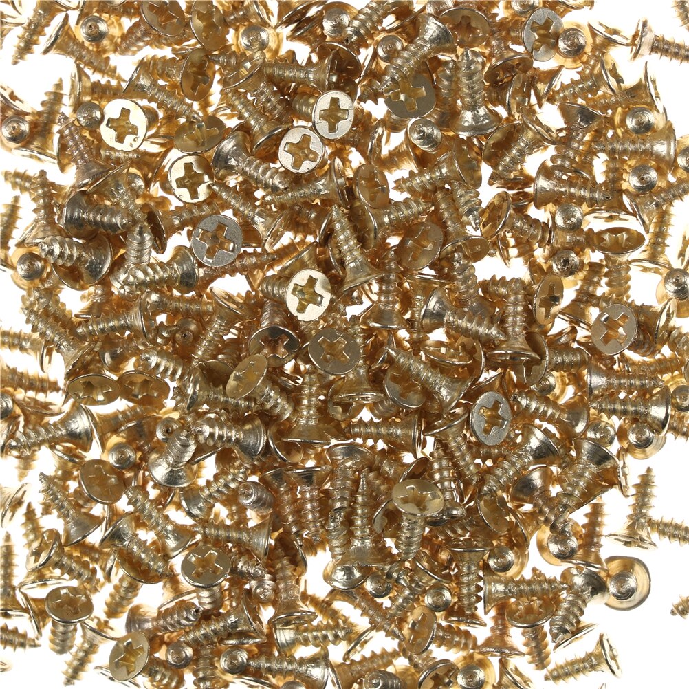 Flat Self-tapping Screws Brass Material Golden Screws Model Tool