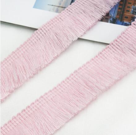5 meter polyester fransar spetsar handgjorda kuddar kläder örhängen smycken dekoration tofsar mesh vit rosa ros 2.5cm