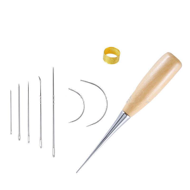 Kit d'outils en cuir | Outil d'artisanat du cuir, cousu à la main, accessoires de couture pratiques, costume en cuir pour le bricolage, ensemble de couture