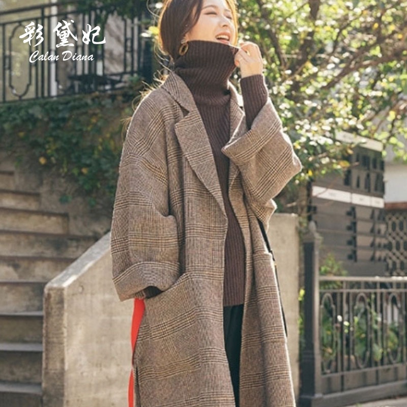 Inverno xadrez casaco feminino 2020 outono solto das mulheres casacos de inverno frete grátis senhoras jaquetas de inverno estilo coreano