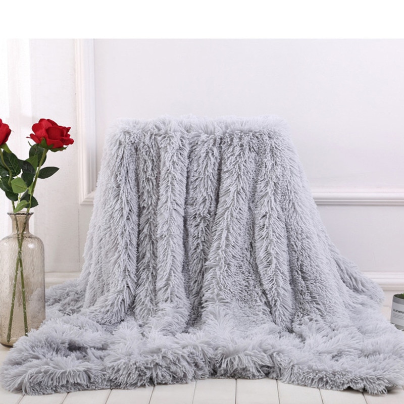 80 x 120cm 1pc blød varm fluffy shaggy seng sovesofa sengetæppe børn sikkerhedssengetøj lagen smide boligindretning behageligt tæppe