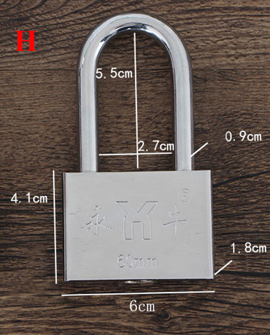 Stainless Steel Padlock Wolf Head Brass Lock Small Locks Door Locks 20mm 25mm 30mm 40mm Not Rust Lock Core Include 3 keys: Satin Nickel