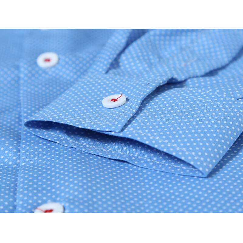 Herretøj herreskjorte wave point slank langærmet skjorte afslappet herreskjorte social plus størrelse m -4xl