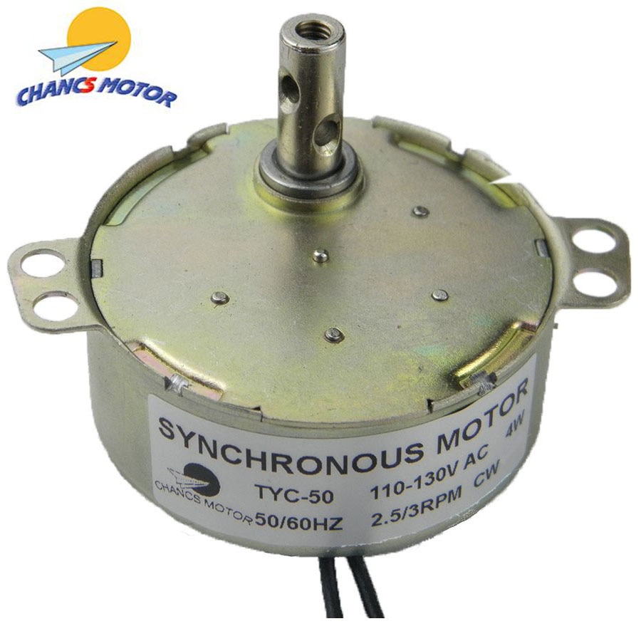 CHANCS TYC50 AC Motor síncrono de 110V de rotar Fan 2,5-3 RPM 4W 8Kgf? Cm de torsión CW