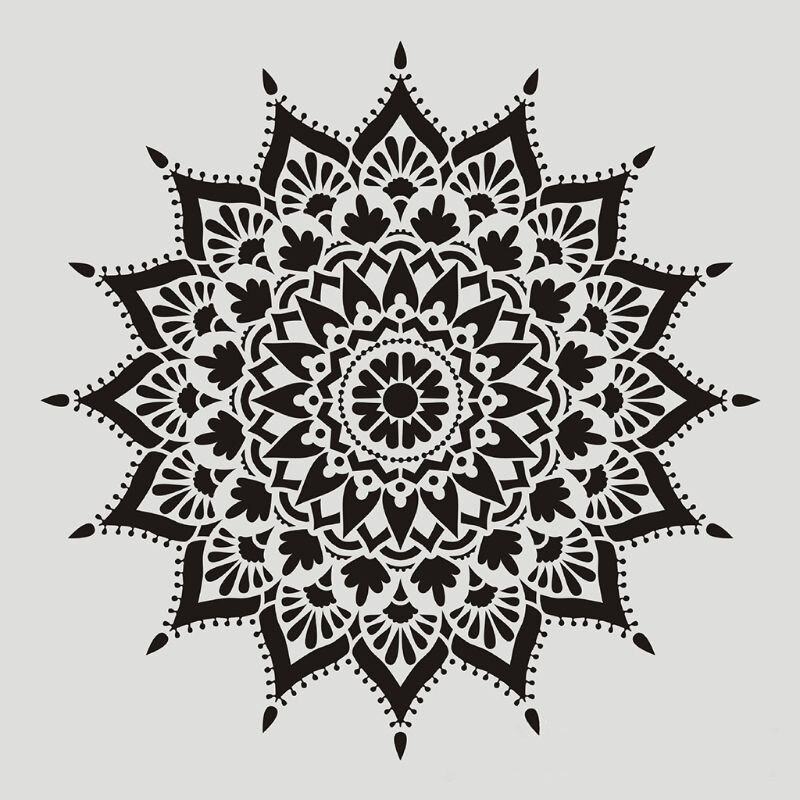 4 pièces fleur pochoir peinture murale bricolage dessin modèle pour carrelage meubles