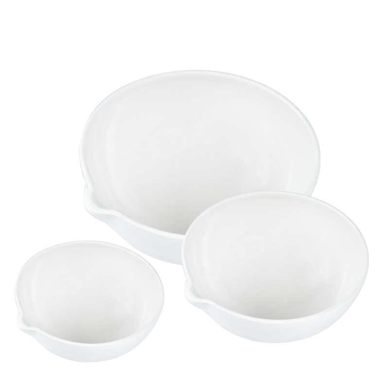Juego de 5 unidades, 35ml, 50ml, 60ml, 75ml, 100ml, plato de evaporación de cerámica para laboratorio de química