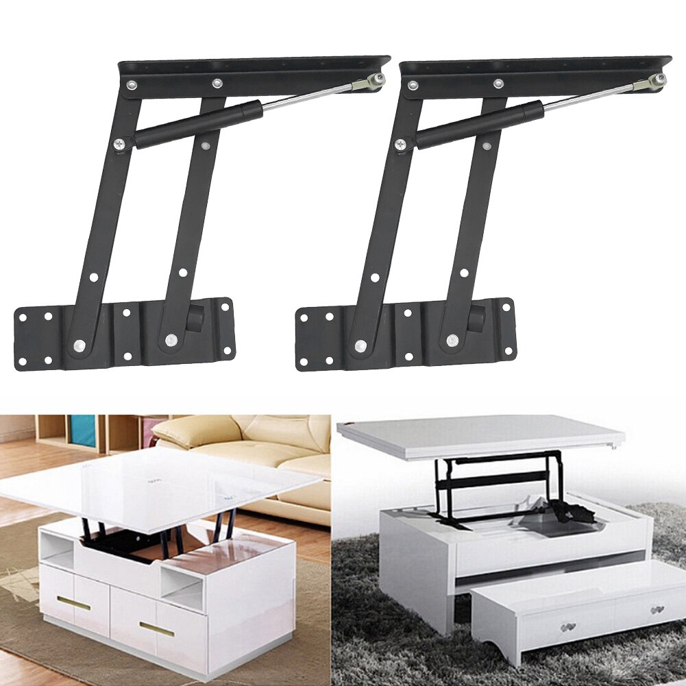 1 par møbler hardware universal hjemmebord hængsel folde beslag sofabord løftestel stue hydraulisk buffer