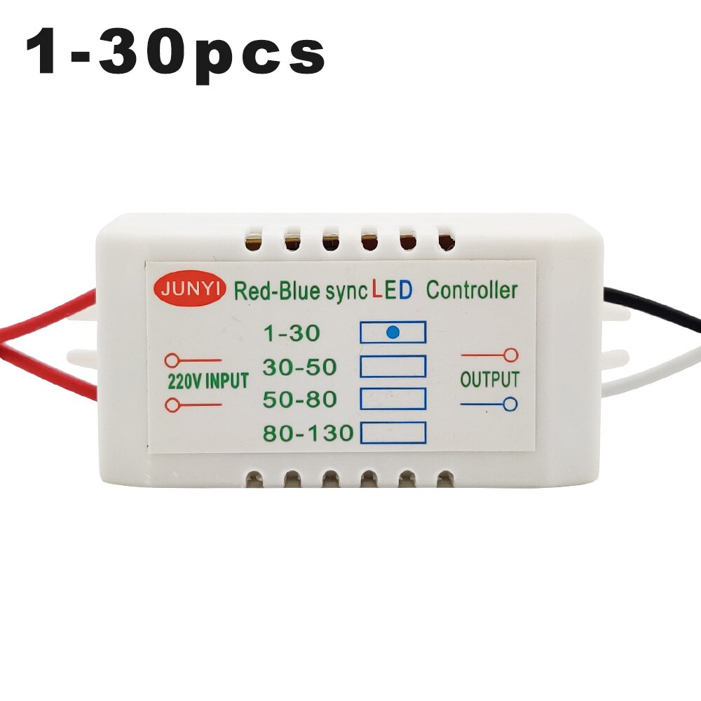 220v input rød-blå synkron dobbelt controller sync led dedikeret 1-80 stk elektronisk transformer strømforsyning led driver: 1-30