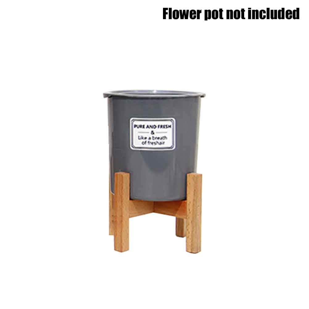 Mid Century Plant Stand Flower Pot Holder Display Rack Modern Non Wobbly Office Indoor Outdoor Home Decor Wood Shelf Bonsai