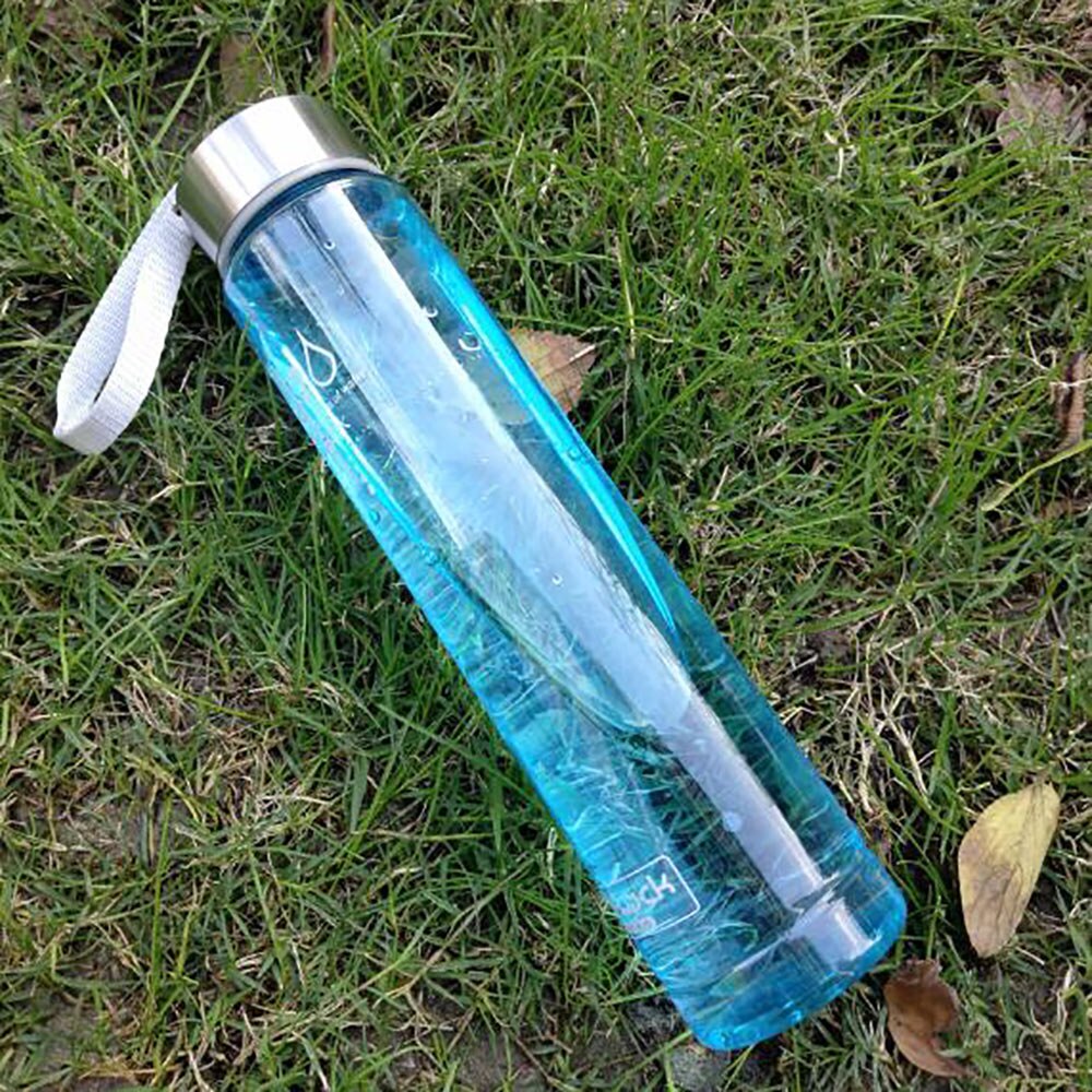 My 280ml lemon Sport H2o Gym For Water Bottles Portable Summer Outdoor Sports Unbreakable Transparent Plastic kids Water Bottle: color 4