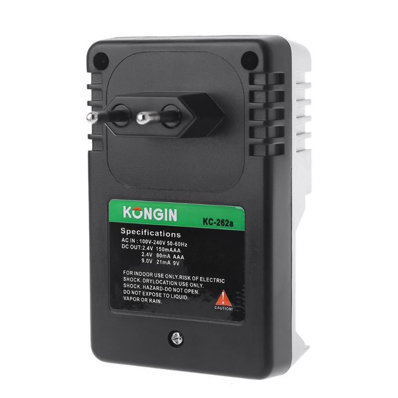 EU Plug Wall AA AAA 9V Ni-Mh Ni-Cd Rechargeable Battery Charger X7JC