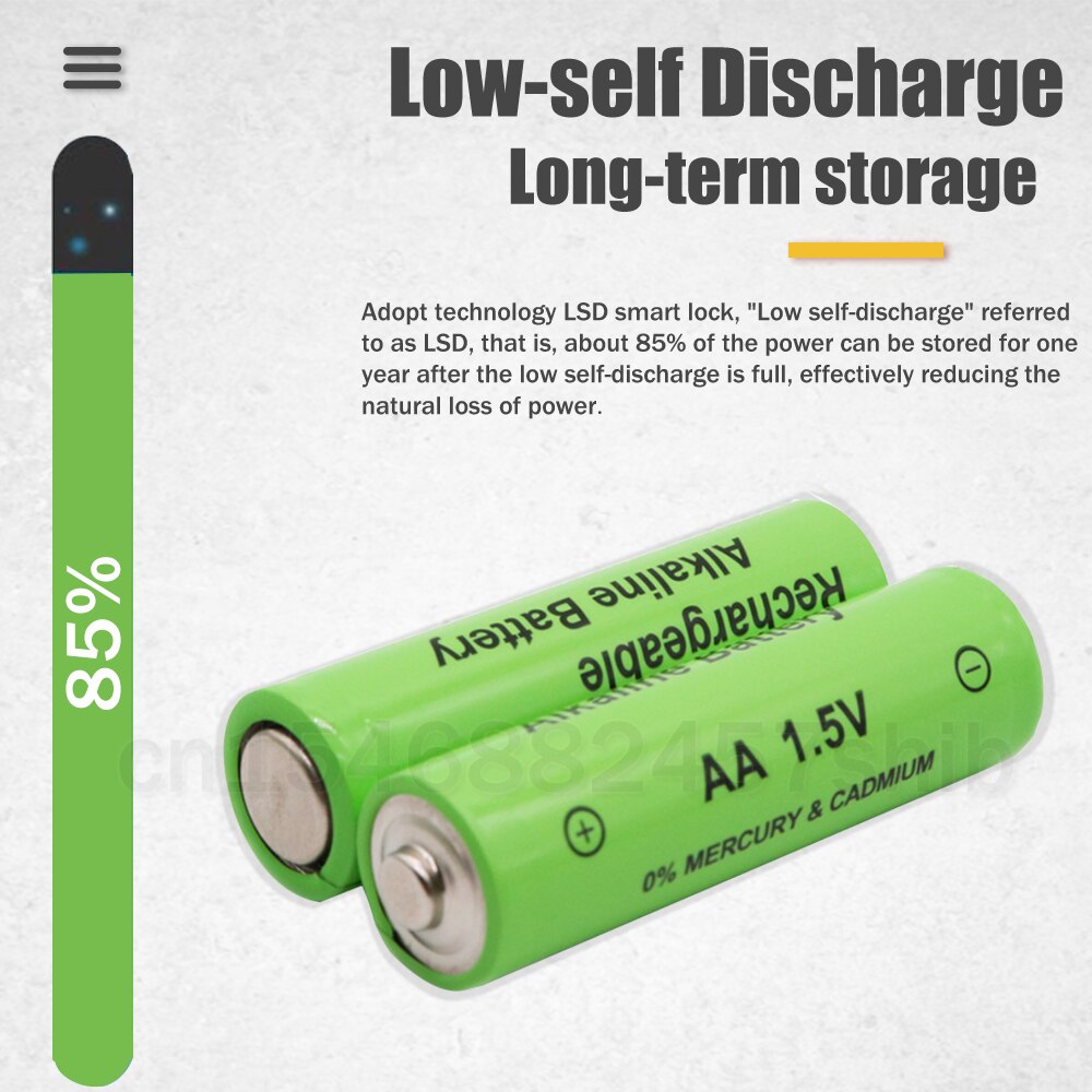 Batterie alcaline Rechargeable AA 1.5V 3000mAh + chargeur de batterie alcaline USB intelligent à 4 emplacements pour pile AA AAA 14500 10440 16340 10440