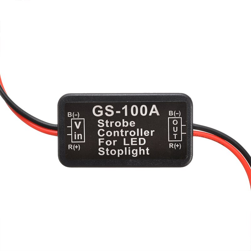 2 stk. -100a blitz strobe controller blinker modul til bil led bremse stop lys lampe 12-24v kortslutnings beskyttelse