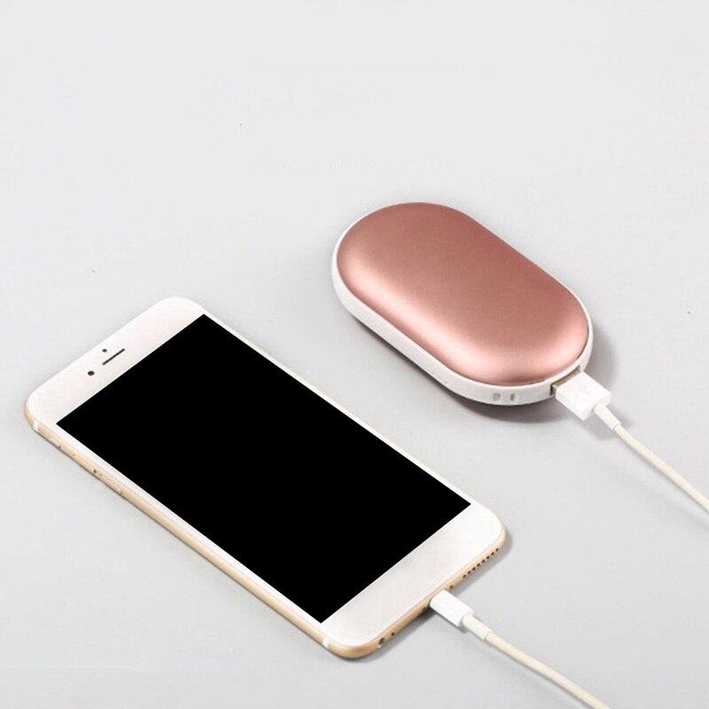 2 in 1 Cute USB Rechargeable Hand Warmer and 5200Ma Power Bank Mini Portable Travel Handy Long-Life Hand Warmer