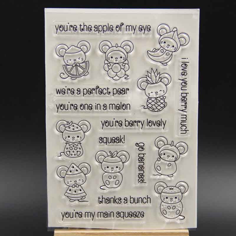 Zfparty söt genomskinlig klar silikonstämpel/sigill för gör-det-själv scrapbooking/fotoalbum dekorativ klar stämpel