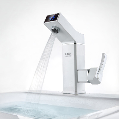 KBAYBO-grifo calentador de agua instantáneo eléctrico, ducha, grifo de agua , calefacción sin depósito, baño, cocina: front-Display