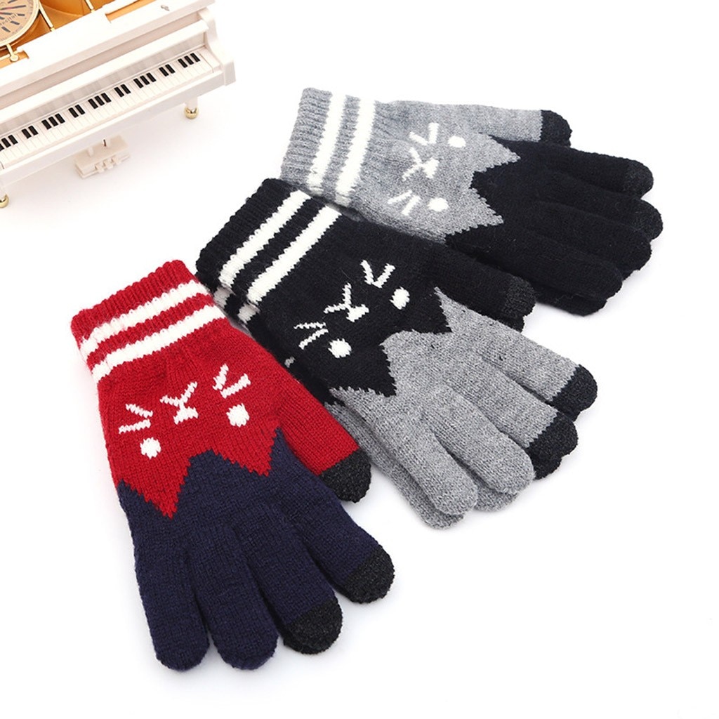 Winter Touchscreen Handschoenen Vrouwen Warm Stretch Gebreide Wanten Imitatie Wol Volledige Vinger Guantes Vrouwelijke Gehaakte Dikker M840 #