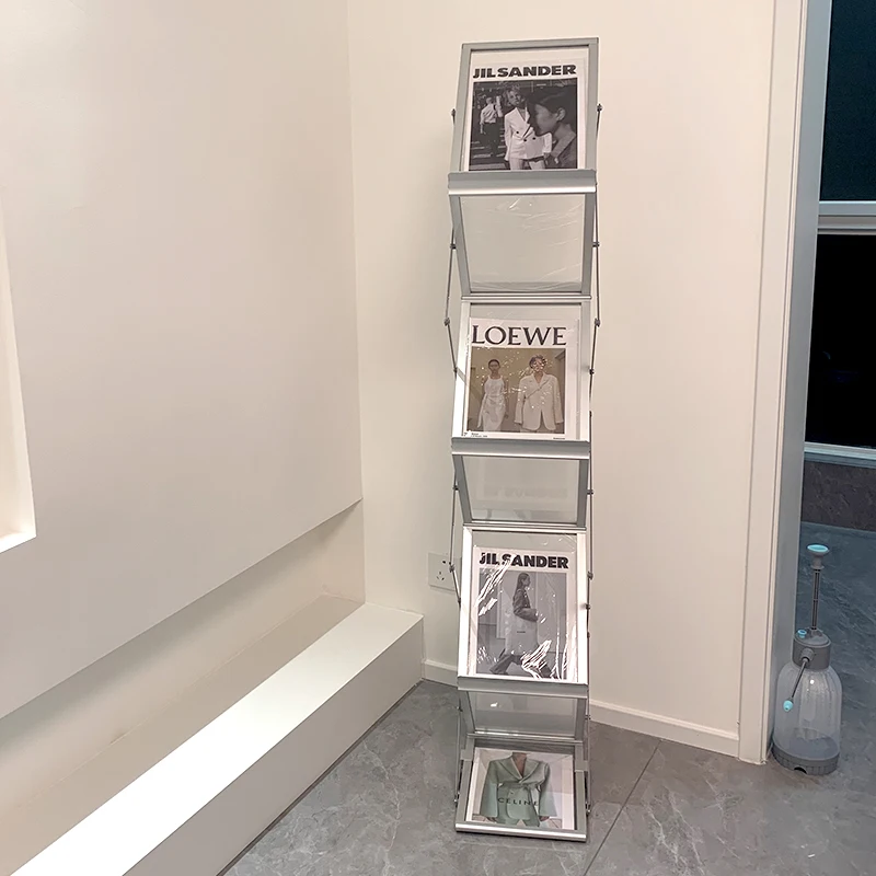 Foldbart magasinstativ, brochuredisplay til virksomheder, kontorhjemmebutik, bogopbevaringsstativ