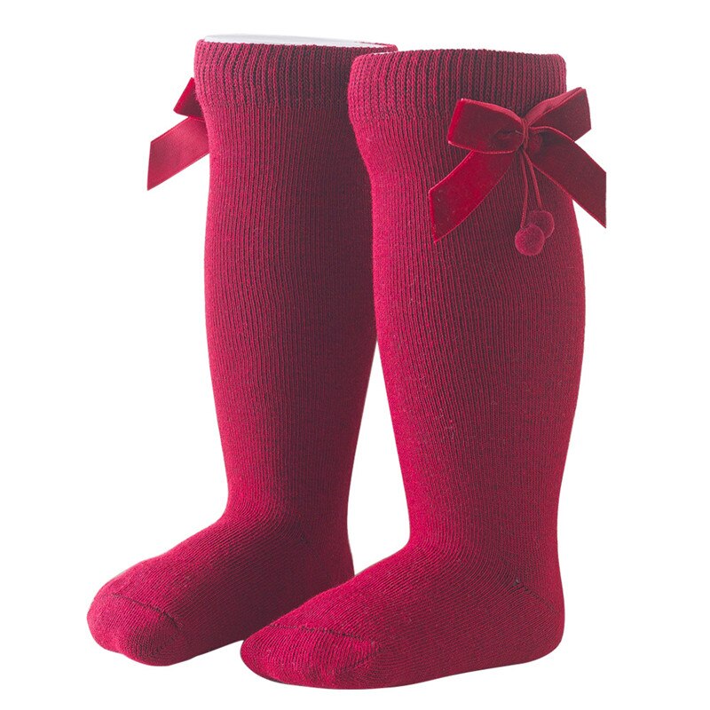 Chaussettes hautes pour bébé fille, chaussettes longues en coton, accessoires pour bébé de 0 à 3 ans, automne et hiver