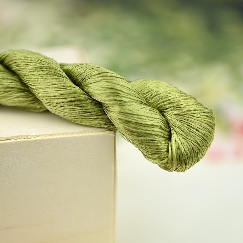 silk embroidery thread / 100% silk thread /hand embroidery embroider cross stitch/artichoke green/8 pure colors: 3
