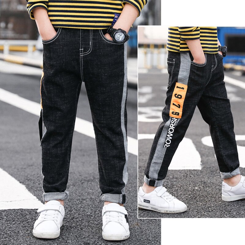 DIIMUU Bambini Ragazzi Jeans Diritti di Modo Vestiti Dei Bambini del Denim Dei Pantaloni Lunghi Gonne E Pantaloni di Autunno della Molla Del Bambino Casual Pantaloni