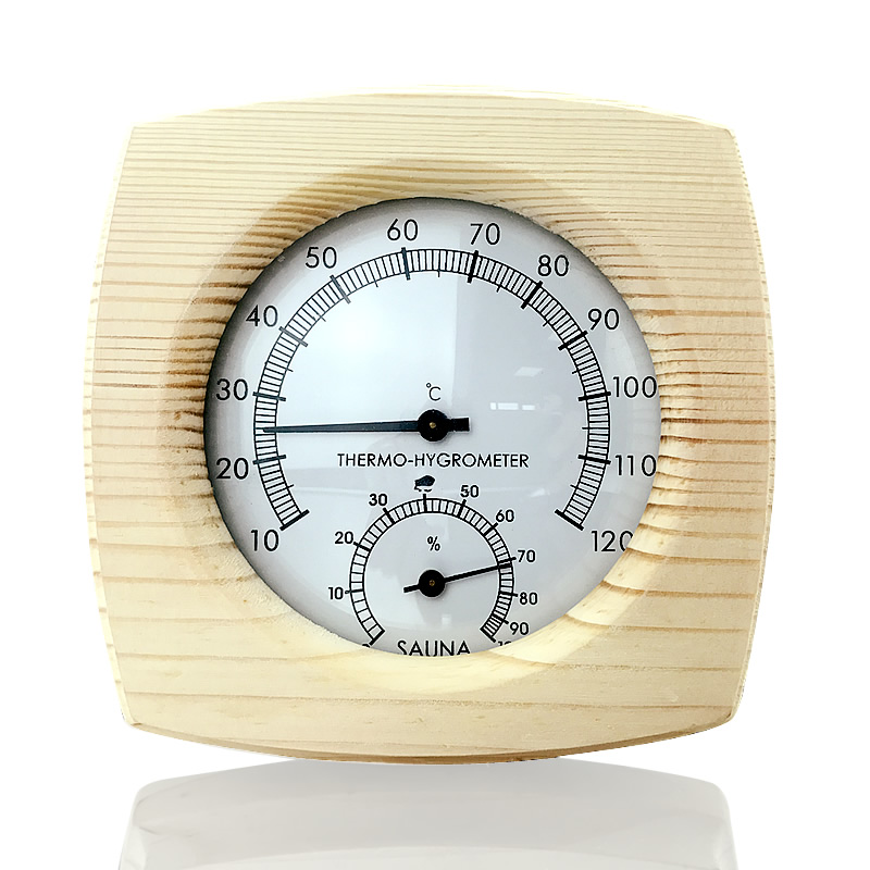 1pc træ sauna termometer hygrotermograf termometer hygrometer fugtighedsmåling til sauna rum