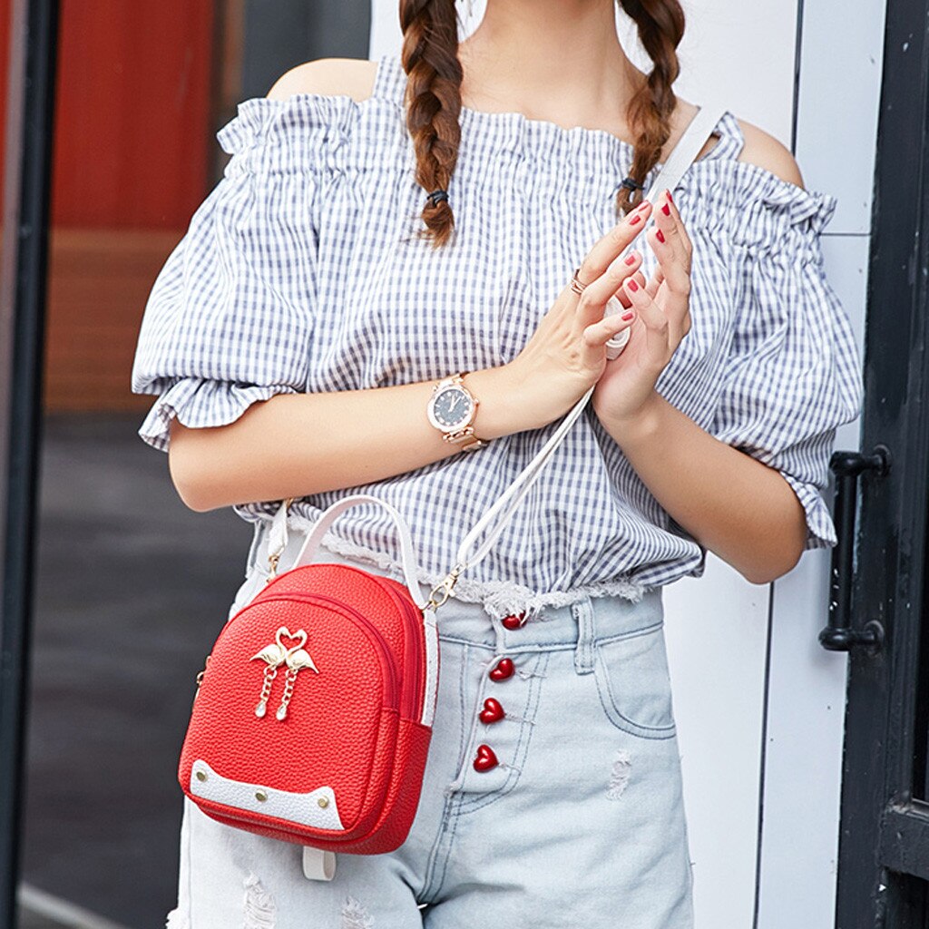 mini Backpack Women Leather waterproof travel Girl small School Bag Ladies luxury bags for women mochila mujer