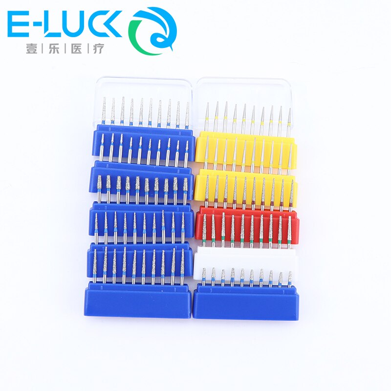 50 Stuks Dental Diamantboor Boor Hoge Snelheid Boren Tf Serie Voor Tanden Polijsten 1.6Mm