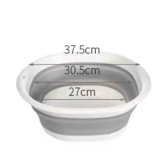 Protable Foldable Washbasin Bath Tub Folding Non-Slip Kid Shower Bathtub Bathroom Accessories Folding Storage Basket Wash Basin: L