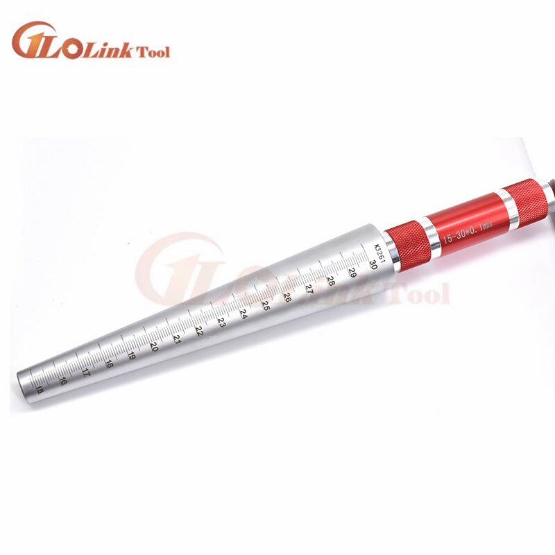 Conical feeler gauge taper cone cylinder gauge 1-6.5mm 3-15mm 15-30mm 30-45mm for measuring hole size diameter tapper gauge: 15-30mm