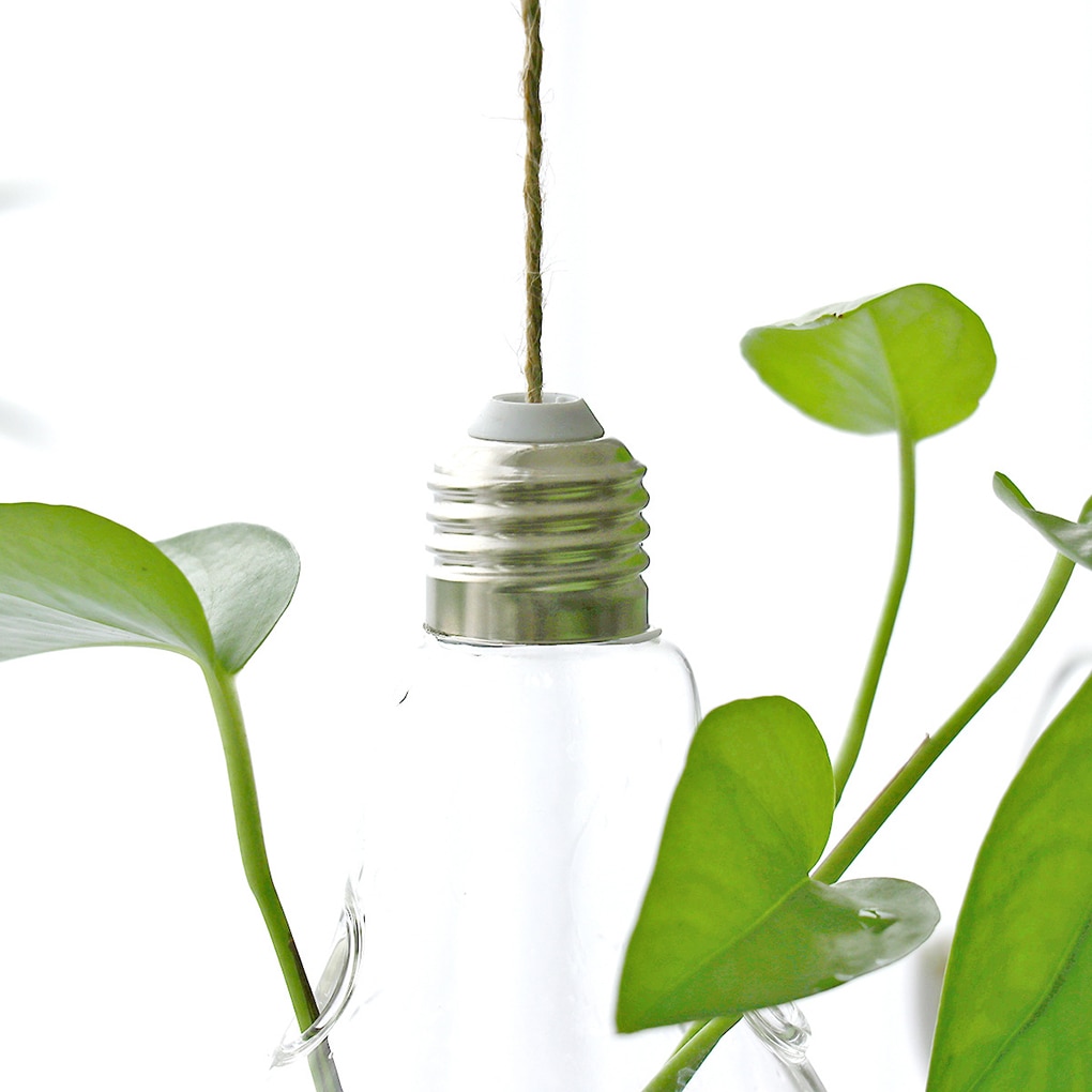 1/2/3pcs Hanging Glass Flower Plant Vase Clear Light Bulb Bottle Terrarium Hydroponic Container DIY Home Wedding Decoration