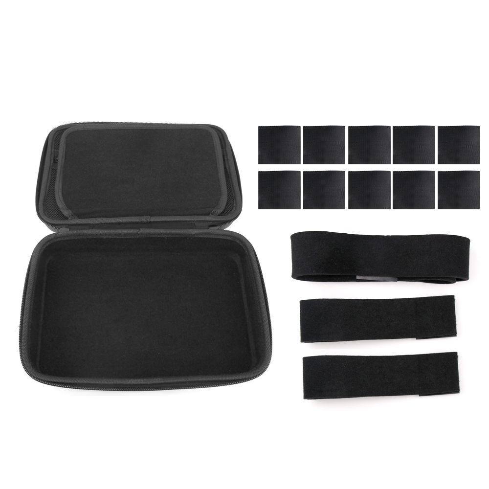 Draagbare PU waterdichte doos draagtas voor DJI OSMO ACTIE Camera storage case met mesh ruimte rits bag travel accessoires: DIY Carrying Case