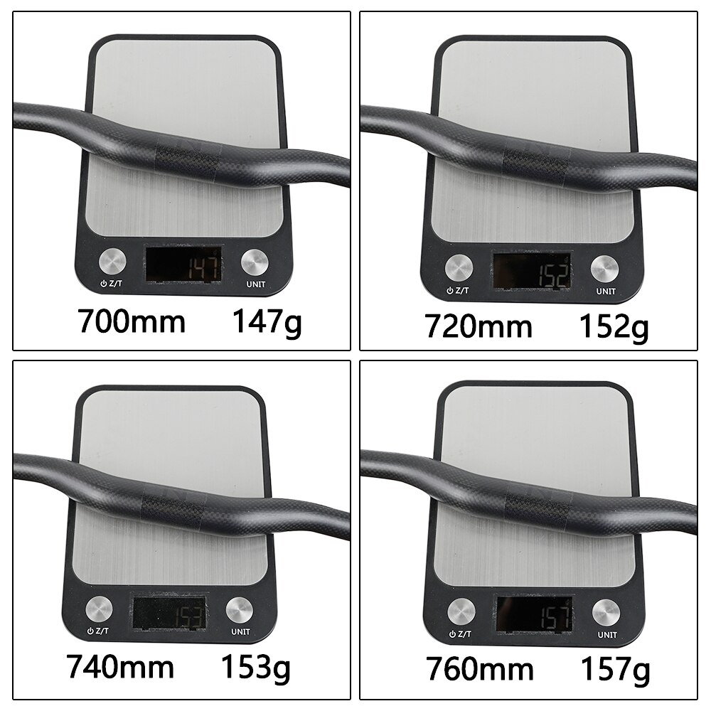 voll Kohlenstoff Fiber Lenker einstellen MTB Fahrrad Lenker + Vorbau 700/720/740/760mm * 31,8mm Mountainbike Aufstieg Bar Stengel