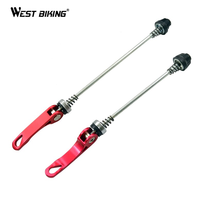 WEST FIETSEN qr Snelsluiting Fiets Berg Hub Spies Fiets Bindmiddel Set QR Hubs Snelspanners: Red