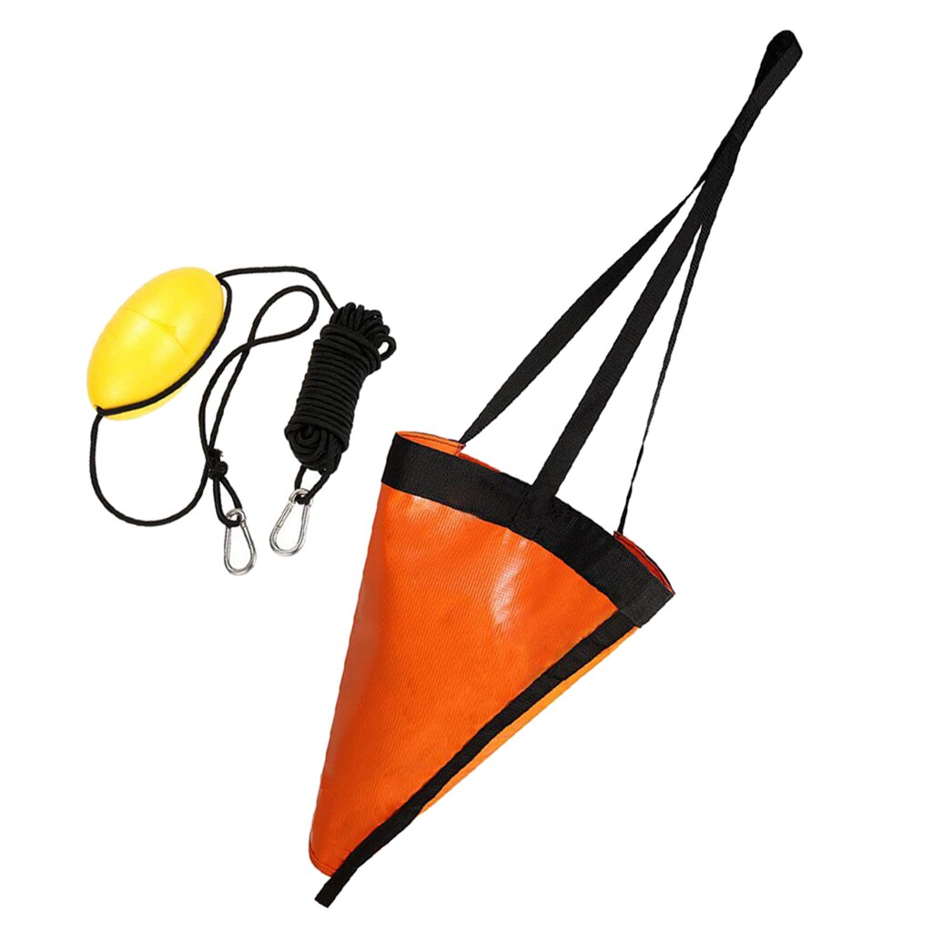 Sea Anchor Drogue + PVC Kayak 32'' Anchor Tow Rope Throw Line For Boat