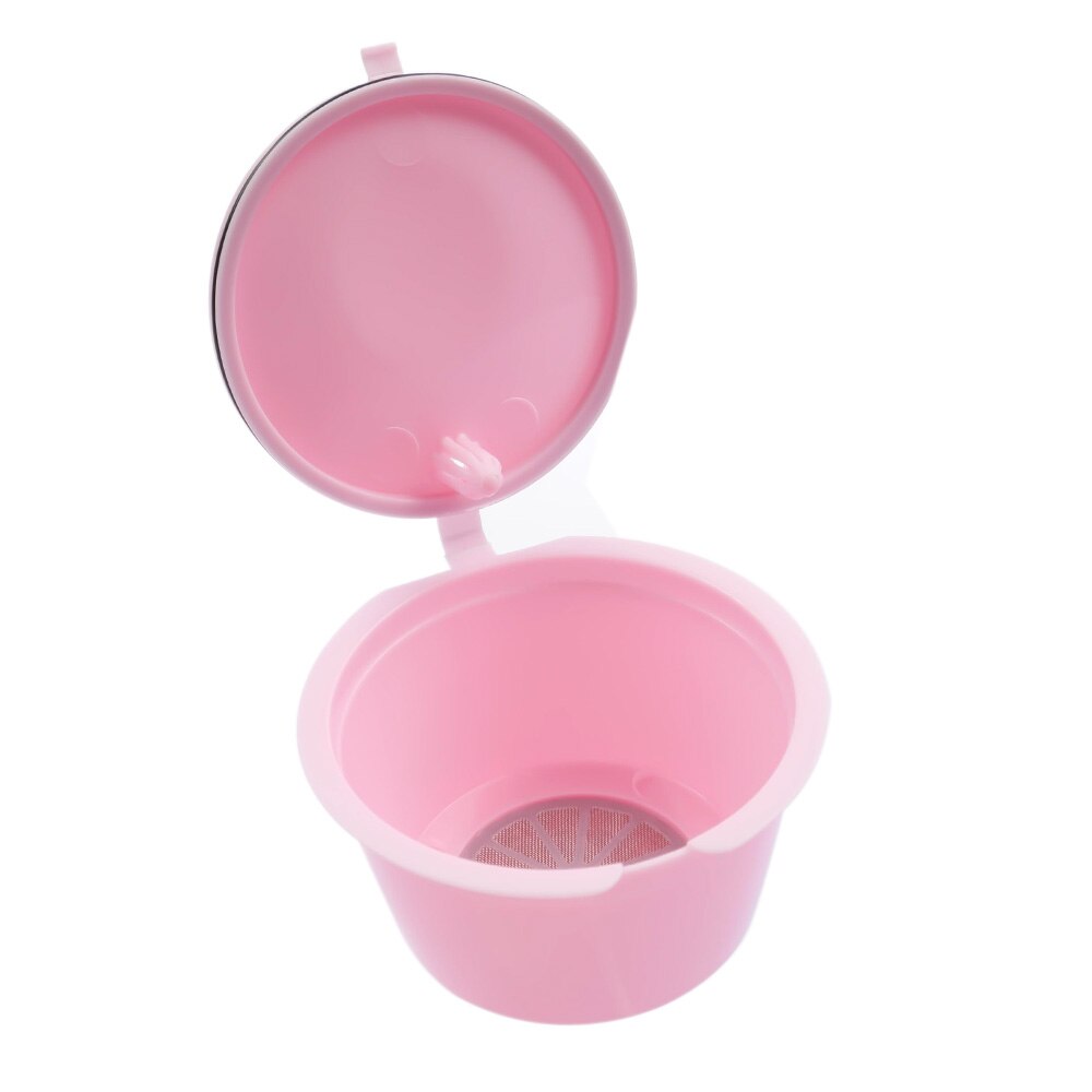 8 Colors Refillable Coffee Capsule For Nescafe Dolce Gusto Reusable Capsules Coffee Pods K-cups Useful 50 times: pink
