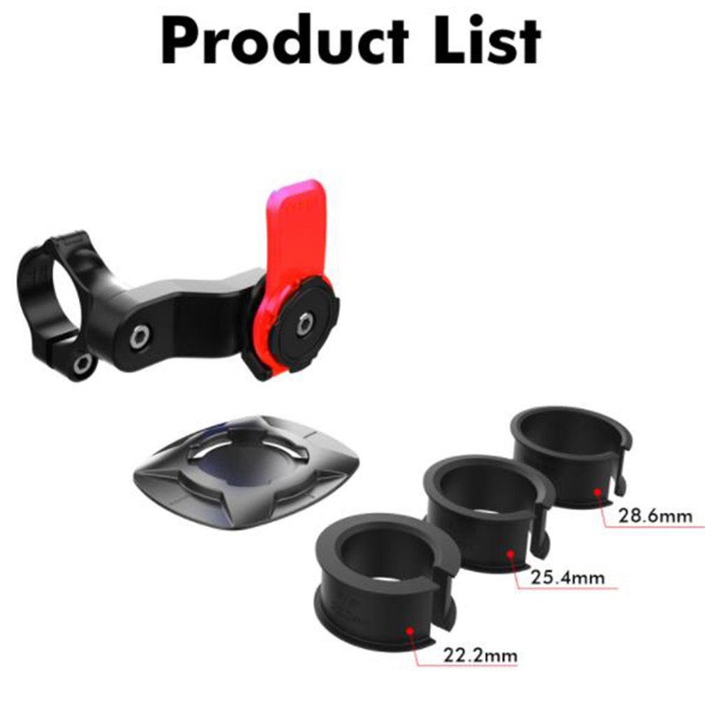 Mountain Bicycle Phone Holder Motorcycle Cellphone Handlebar Mount Cradle Adjustable 360° Rotatable Bike Smartphones Bracket: Black patch