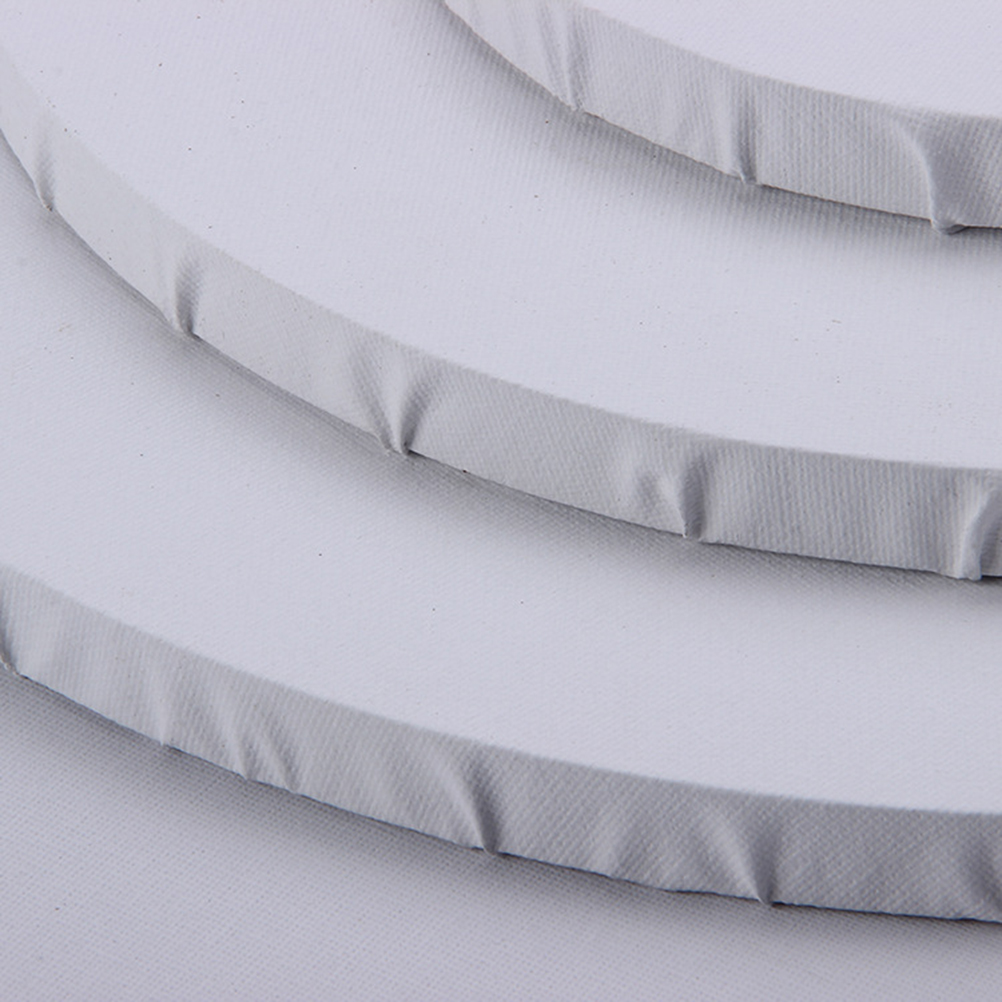 20/30/40cm Wooden Painting Frame Round Canvas Boards DIY Painting Stretched Blank Cotton Canvas Panels