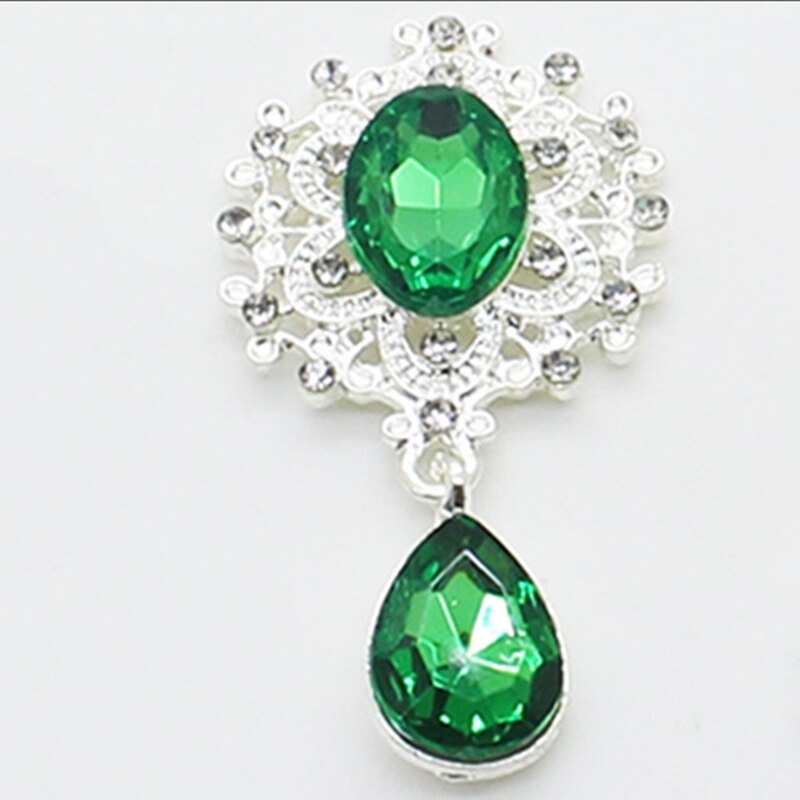 45*25mm Acrylic Rhinestone Brooch 10pcs/Set of Crystal Jewelry Gorgeous Wedding Decoration: 18