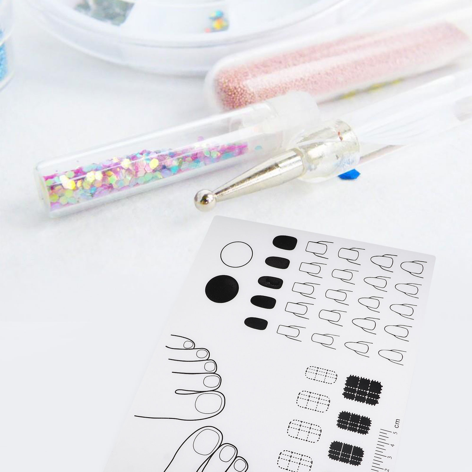 Tapis de pratique de manucure en acrylique, feuille de formation en Nail Art, outil de bricolage