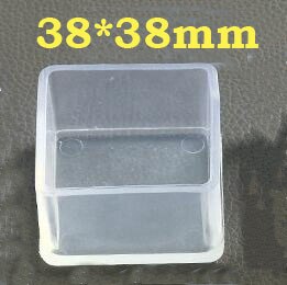 Møbler silikon benkapper føtter pads bord stol ben gulv føtter cap cover protector transparent møbelben: Kvadrat 38mm