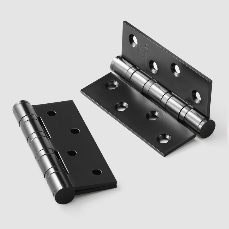 Un par/4 pulgadas/bisagra negra de acero inoxidable para puerta bisagras planas de rodamiento mudo de