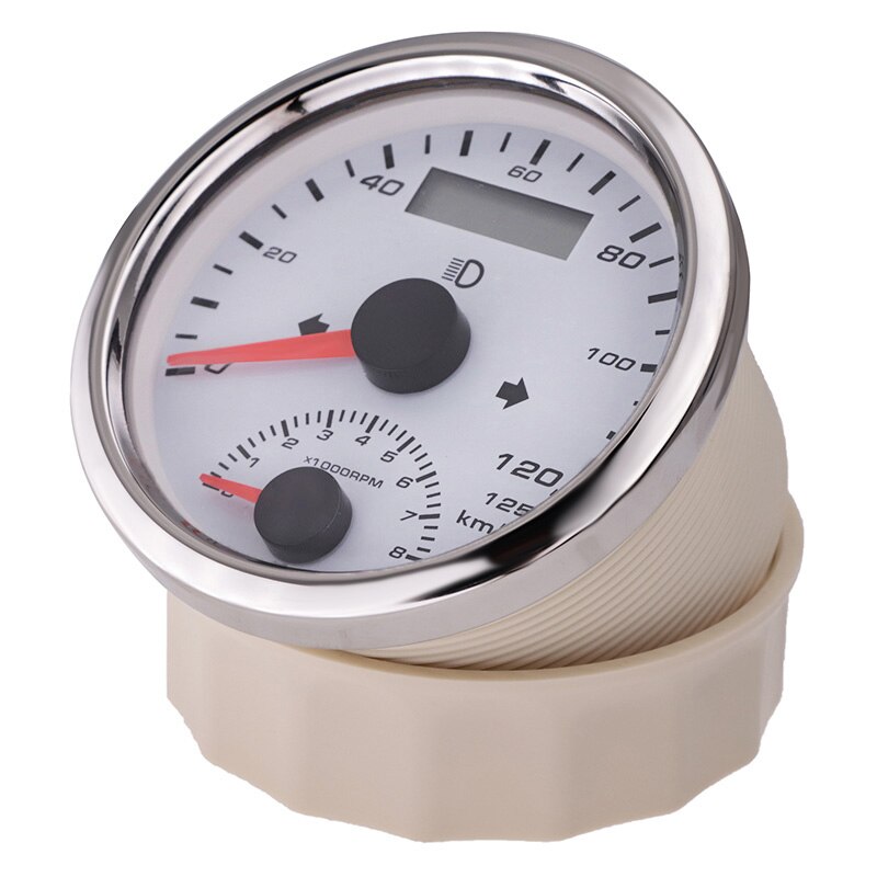 ELING Compteur de vitesse GPS 110 mm 0-200 km/h avec tachymètre 0-8000 tr/min avec rétroéclairage 12 V 24 V pour voiture camion limousine