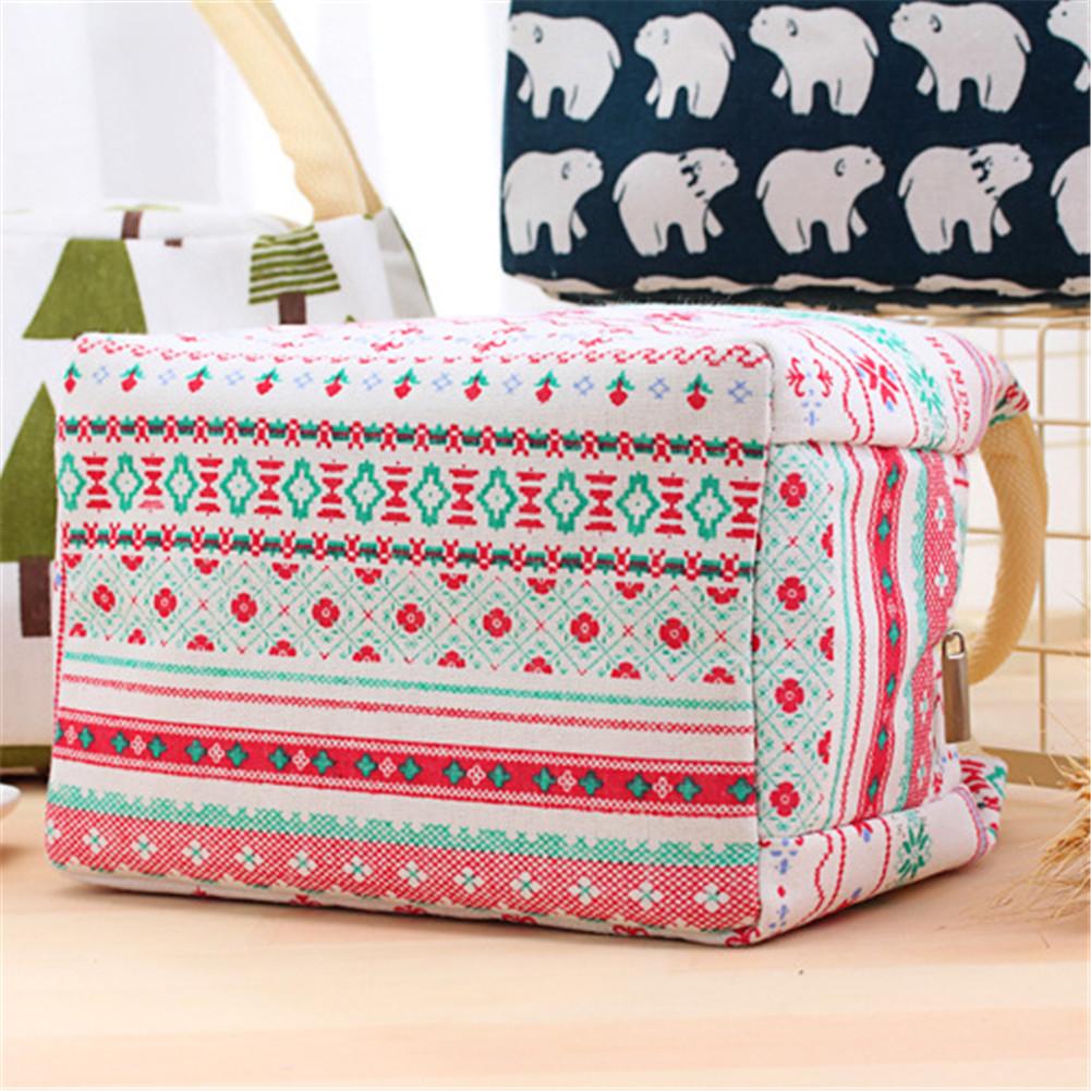 Lunchtas thermisch geïsoleerde tas katoenen linnen geïsoleerde thermische canvas draagbare lunchtas #bw