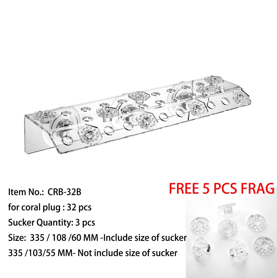 Marine Sources Aquarium Clear Acrylic Coral Frag Plugs Rack Holder SPS Coral Support Seawater Fish Tank Accessories: CRB-32B
